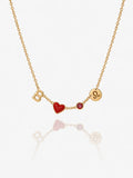Collana con Iniziale a Forma di Cuore