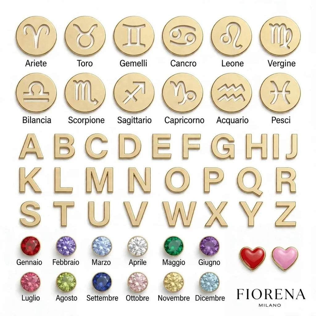 Collana con Iniziale a Forma di Cuore