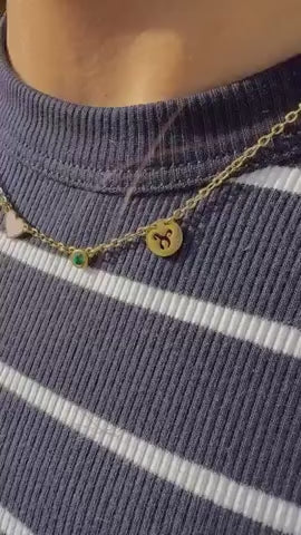 Collana con Iniziale a Forma di Cuore